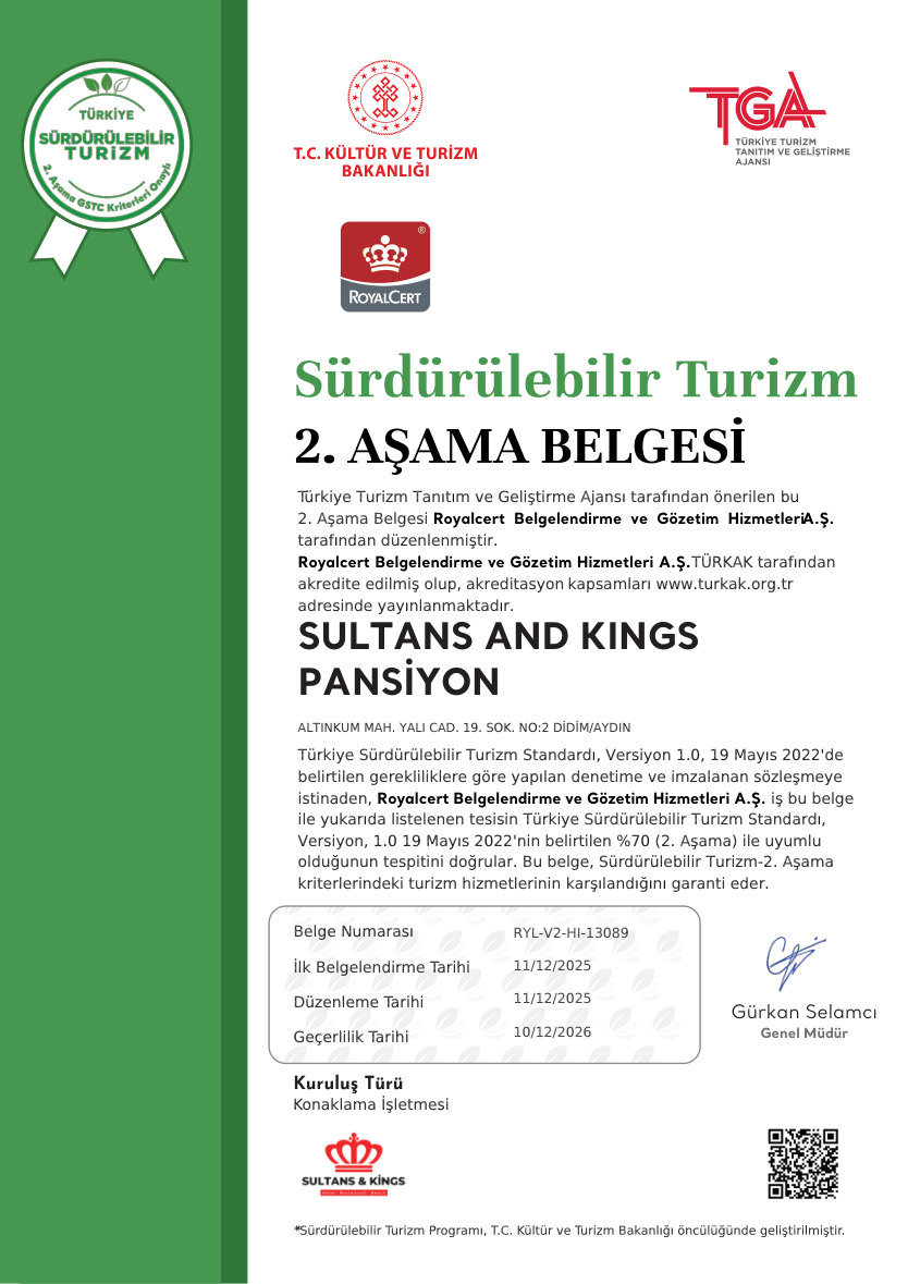 2. Aşama Sürdürülebilirlik Sertifikası